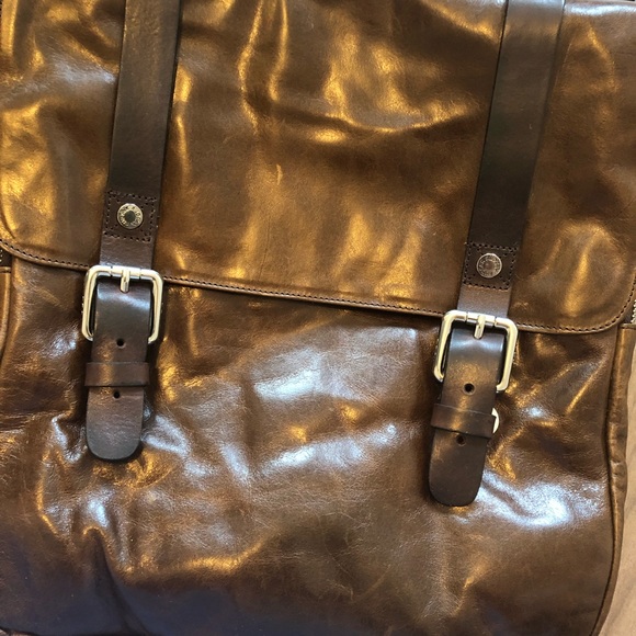 Rudsak Distressed Brown Leather Messenger Bag - Picture 9 of 16